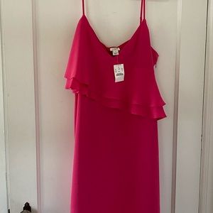 Pink JCrew Ruffle Dress